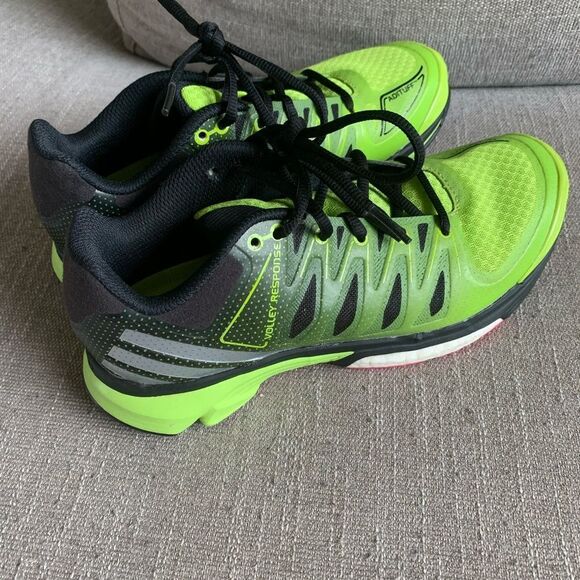 ADIDAS PERFORMANCE Women's Volley Response 2 Boost Fluorescent Green and Black - Picture 1 of 7